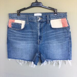 Current Elliott Denim Shorts Womens 30 Blue Cotton Cut Off Color Pockets Beach